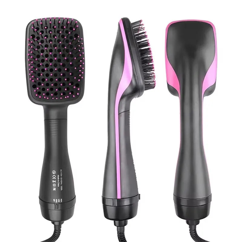New Arrival 2 in 1 Multifunctional Hot Air Brush Comb Straightener Tangle-Free Hair Dryer Brush